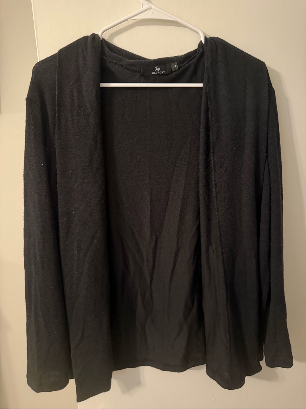 Lilla P Black Open-Front Women's Cardigan